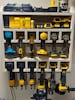 Drill Organizer; Hand power tool organizer; storage for cordless power tools and batteries:  MADE TO ORDER 