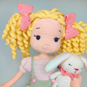 Patron au crochet poupée Amigurumi poupée Jenny et Bunny pdf English/Français/Espanol/Português image 4