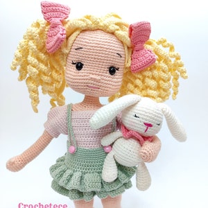 Patron au crochet poupée Amigurumi poupée Jenny et Bunny pdf English/Français/Espanol/Português image 2