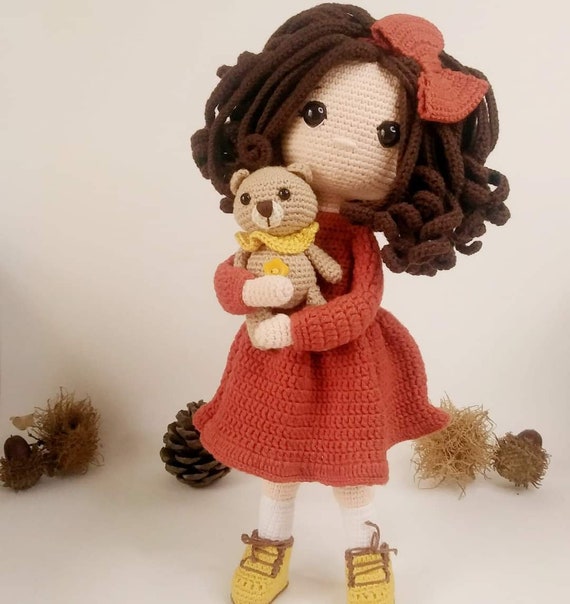 Rosie Doll Amigurumi Crochet Doll Pattern, Digital PDF Instant