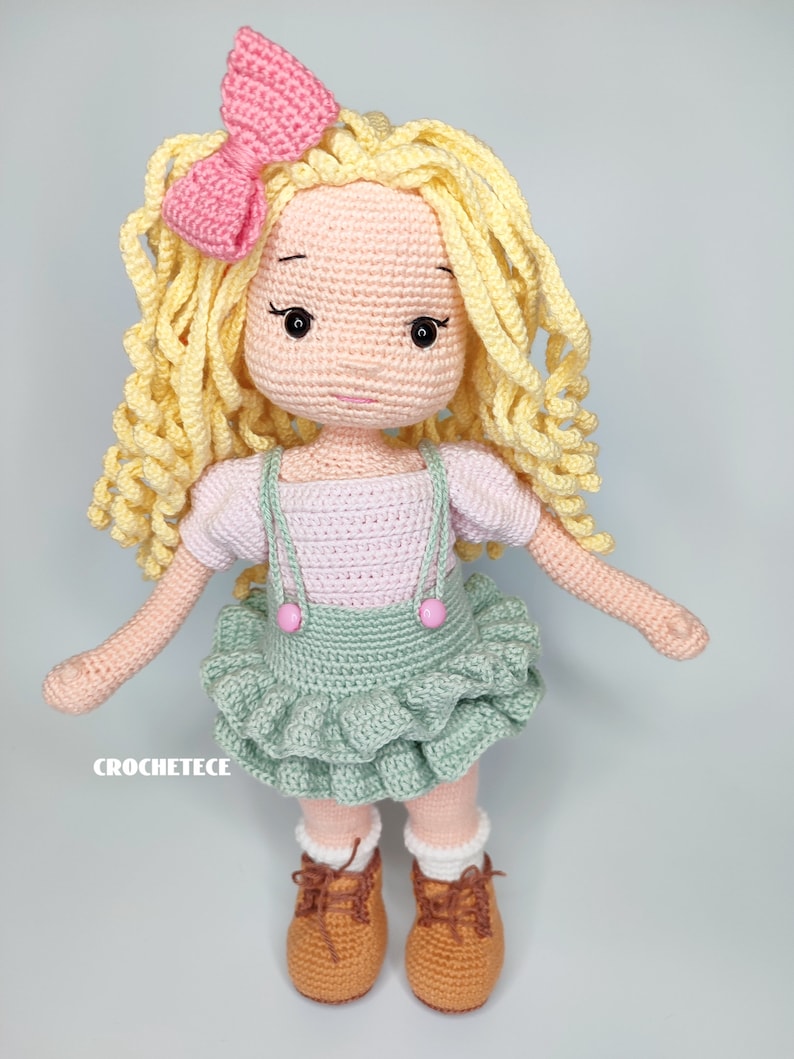 Crochet pattern doll Amigurumi doll Jenny and Bunny pdf English/Français/Espanol/Português 画像 8