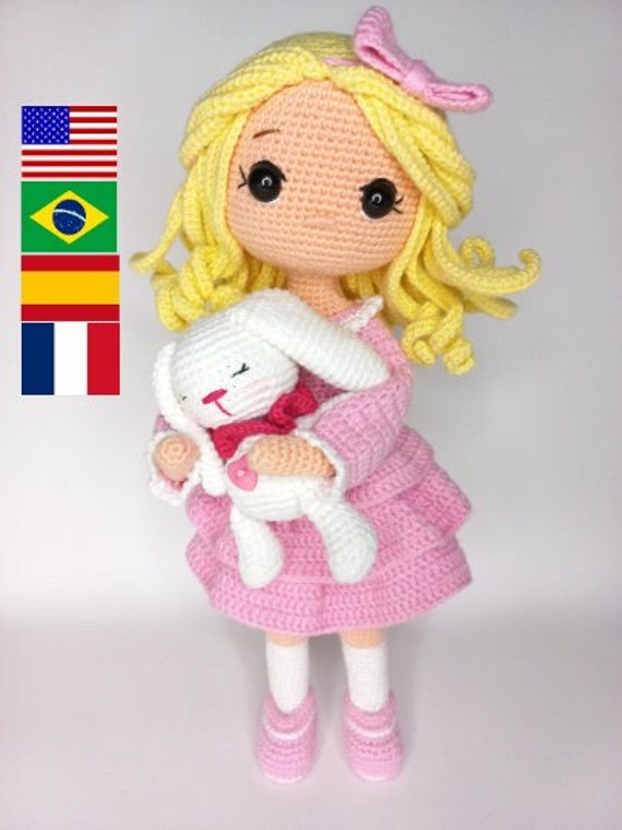 Princess crochet dress for dolls (portuguese/spanish) 