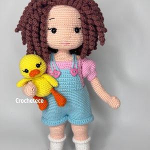 Crochet pattern doll Amigurumi doll MİA and Duckling English/Français/Português/Espanol image 10