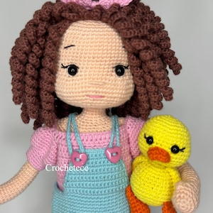 Crochet pattern doll Amigurumi doll MİA and Duckling English/Français/Português/Espanol Bild 8