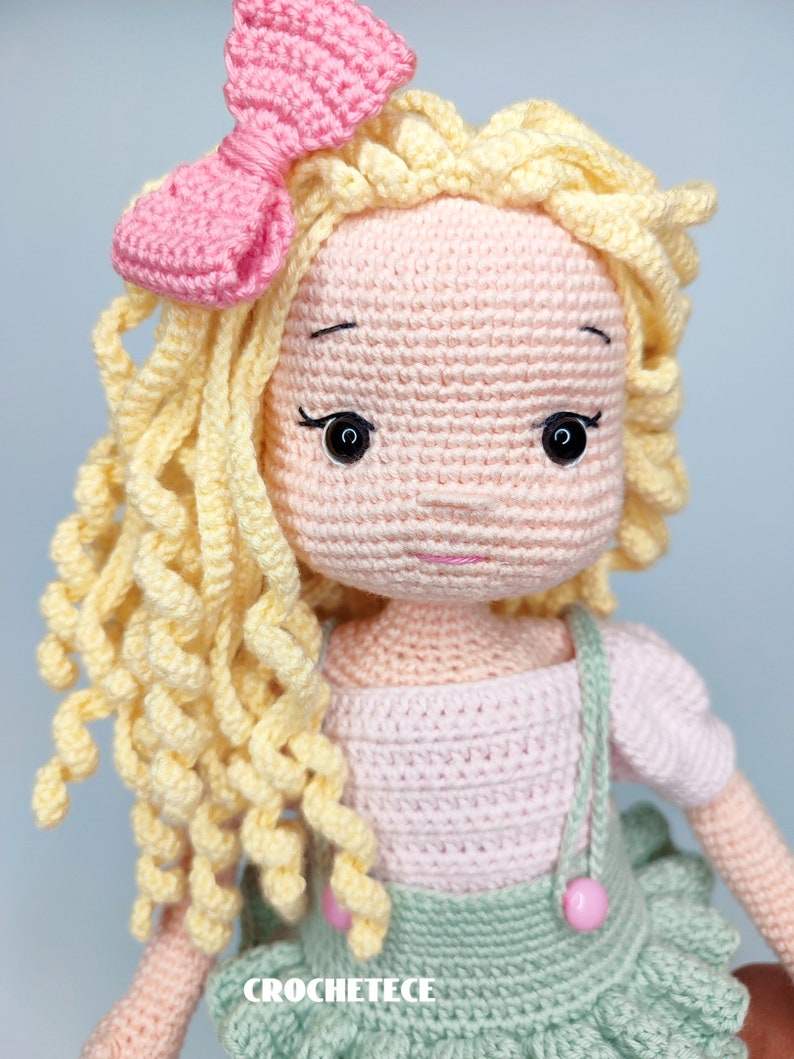 Crochet pattern doll Amigurumi doll Jenny and Bunny pdf English/Français/Espanol/Português image 3