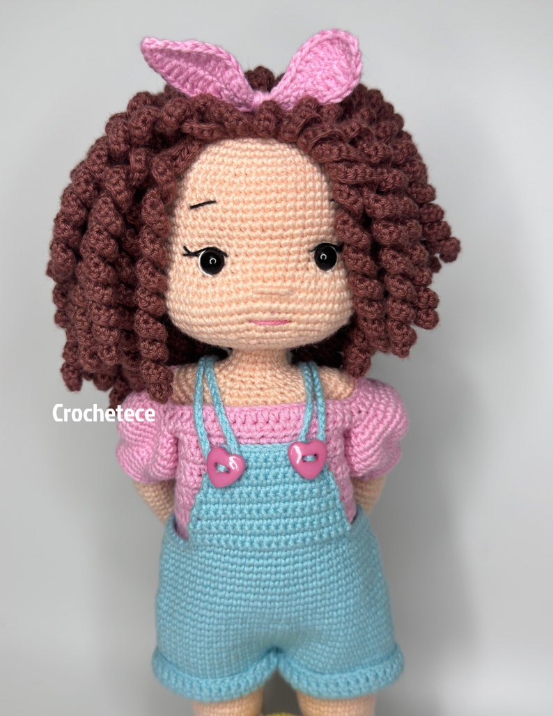 Crochet pattern doll Amigurumi doll MİA and Duckling English/Français/Português/Espanol image 7