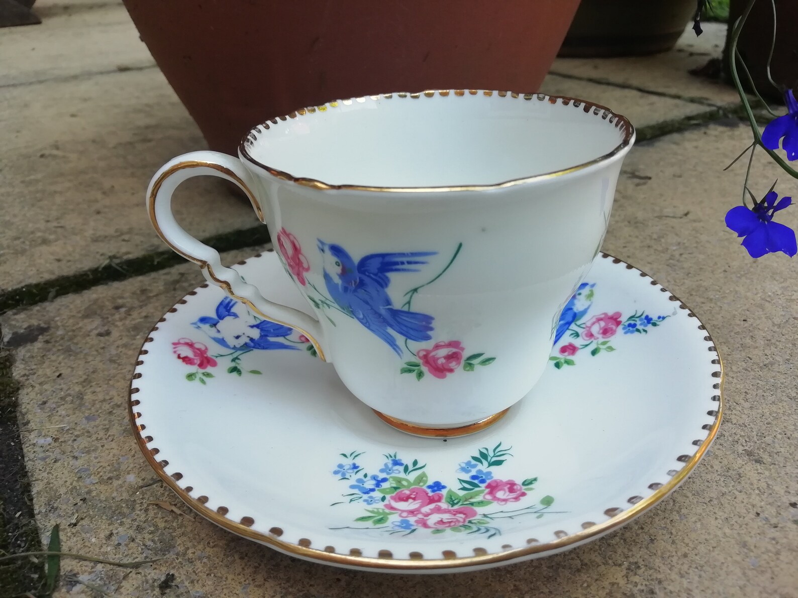 Blue bird Royal Stafford bone china Made in England cup Etsy