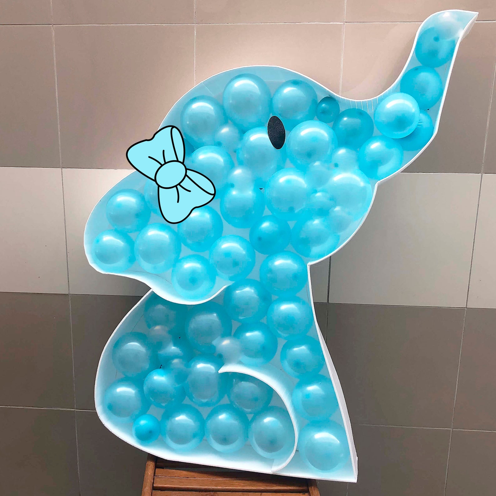 Elephant Baby Shower Decorations Balloon Mosaic Template Etsy