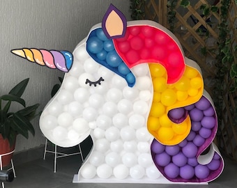 Unicorn Balloon Mosaic Template