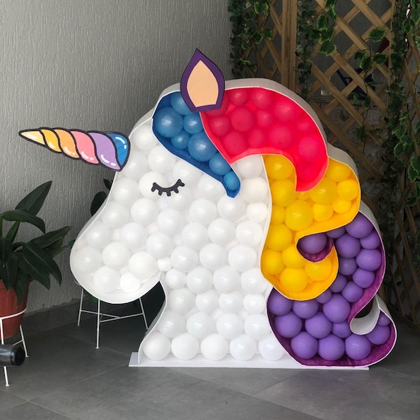 Unicorn Balloon Mosaic Template