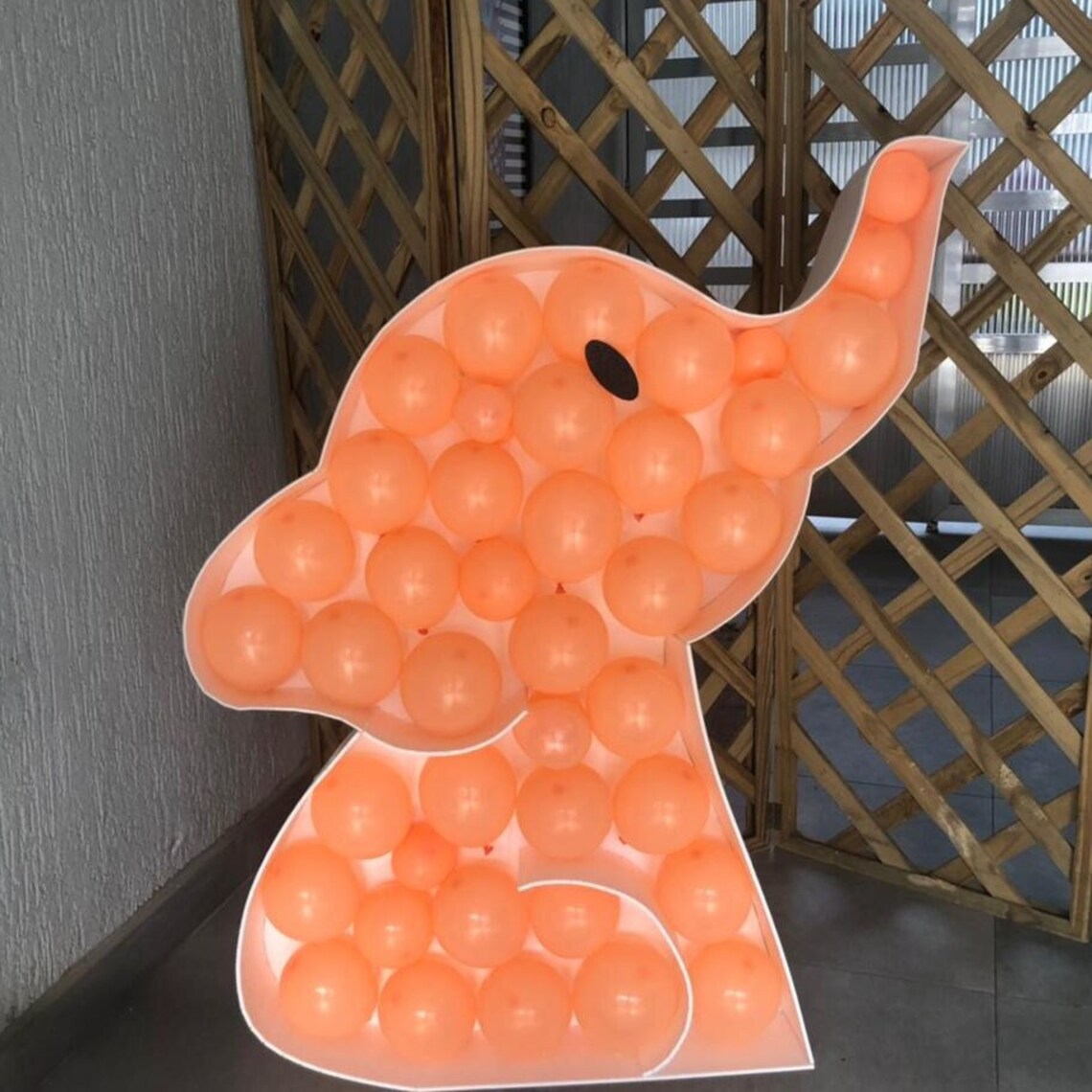Elephant Baby Shower Decorations Balloon Mosaic Template Etsy
