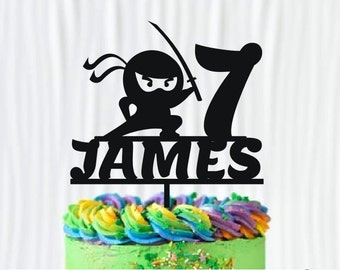 Personalised Ninja Birthday Cake Topper// Happy birthday Party // Happy birthday // Cake Topper