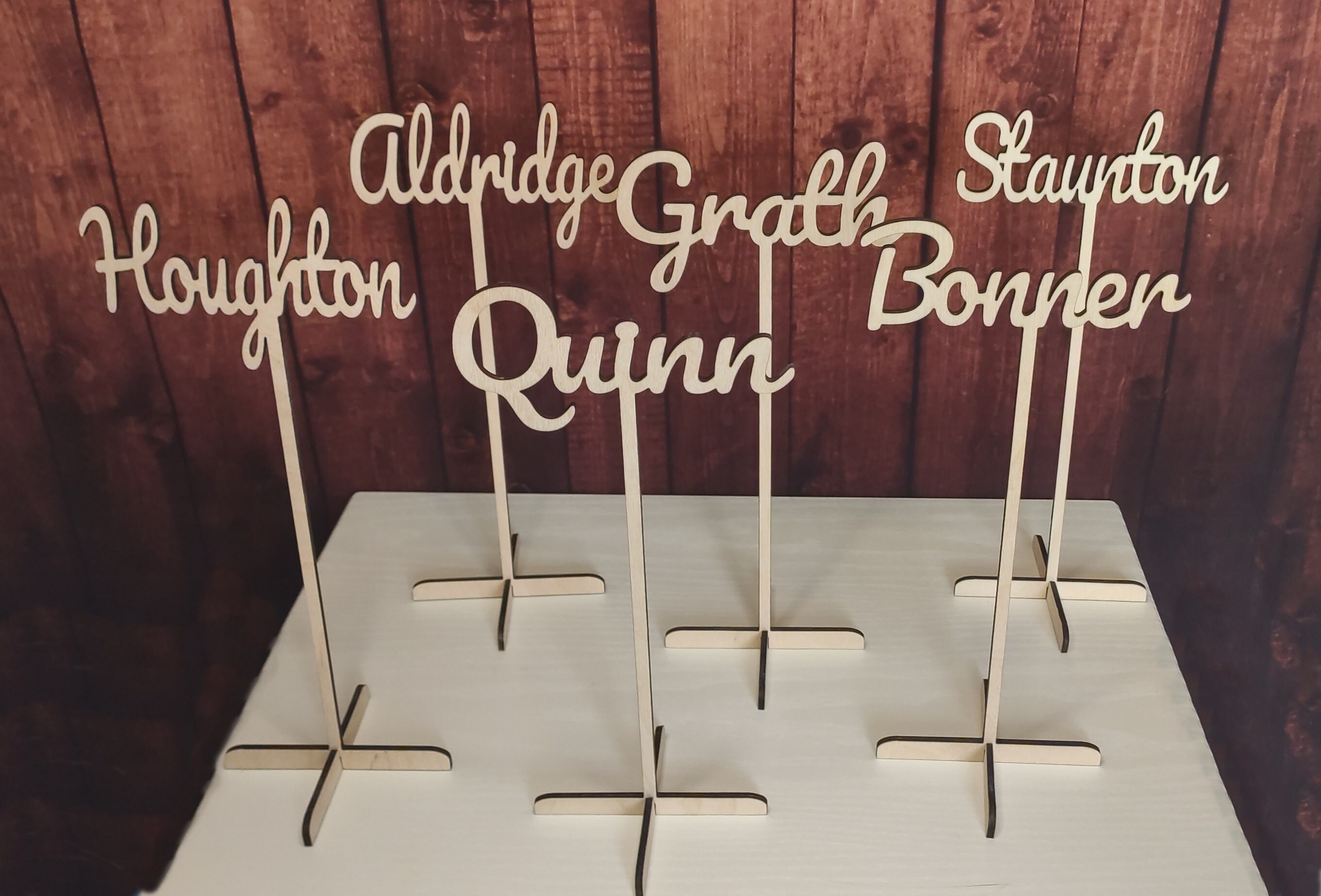 Rustic Wooden Table Names // Custom Table Numbers // Wedding Etsy