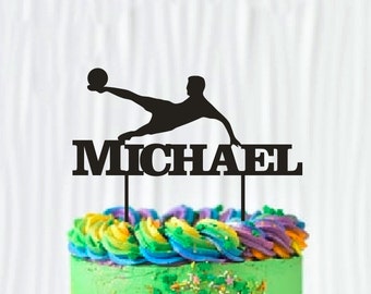 Football Personalized Happy Birthday Cake Topper // Happy birthday Party // Happy birthday // Cake Topper