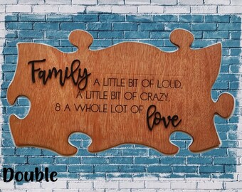 Family Puzzle Piece Frame no 3