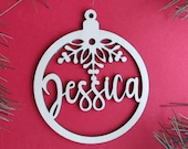 Personalized custom name Wood Christmas Ornament Bauble Tree decorations christmas name ornament