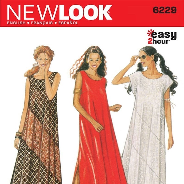 Nieuwe volwassen NIEUWE LOOK naaipatroon 6229 gemakkelijk mist vrouwen dames plus jurk maten 8-10-12-14-16-18 ongesneden