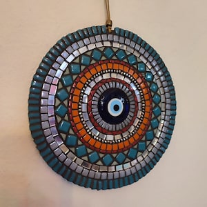 Round mosaic wall decoration