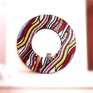 Round mosaic mirror