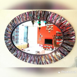 Oval mosaic mirror,Mosaic