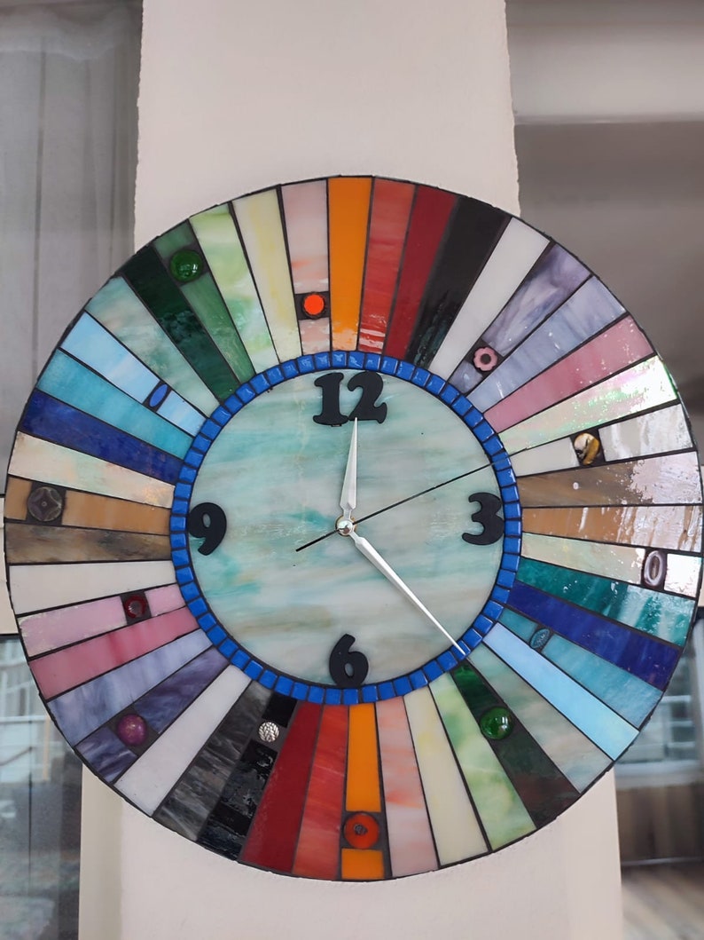 Handmade Mosaic Wall Clock, Zen Design - Etsy