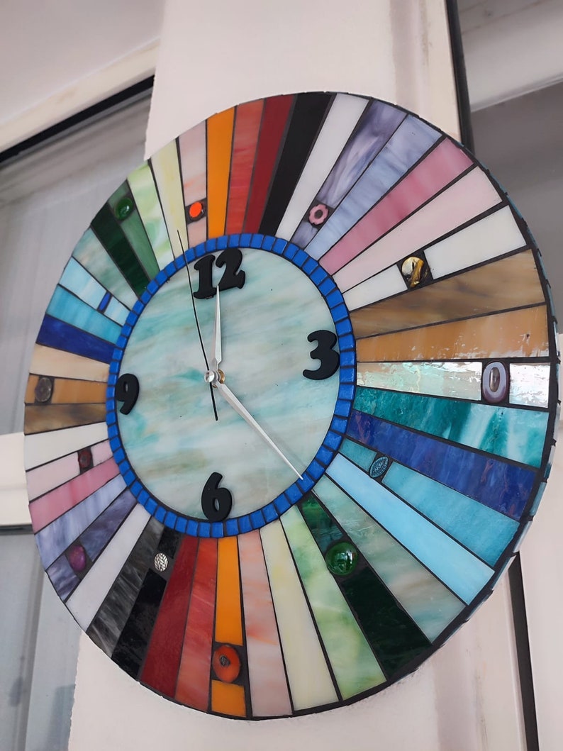 Handmade Mosaic Wall Clock, Zen Design - Etsy