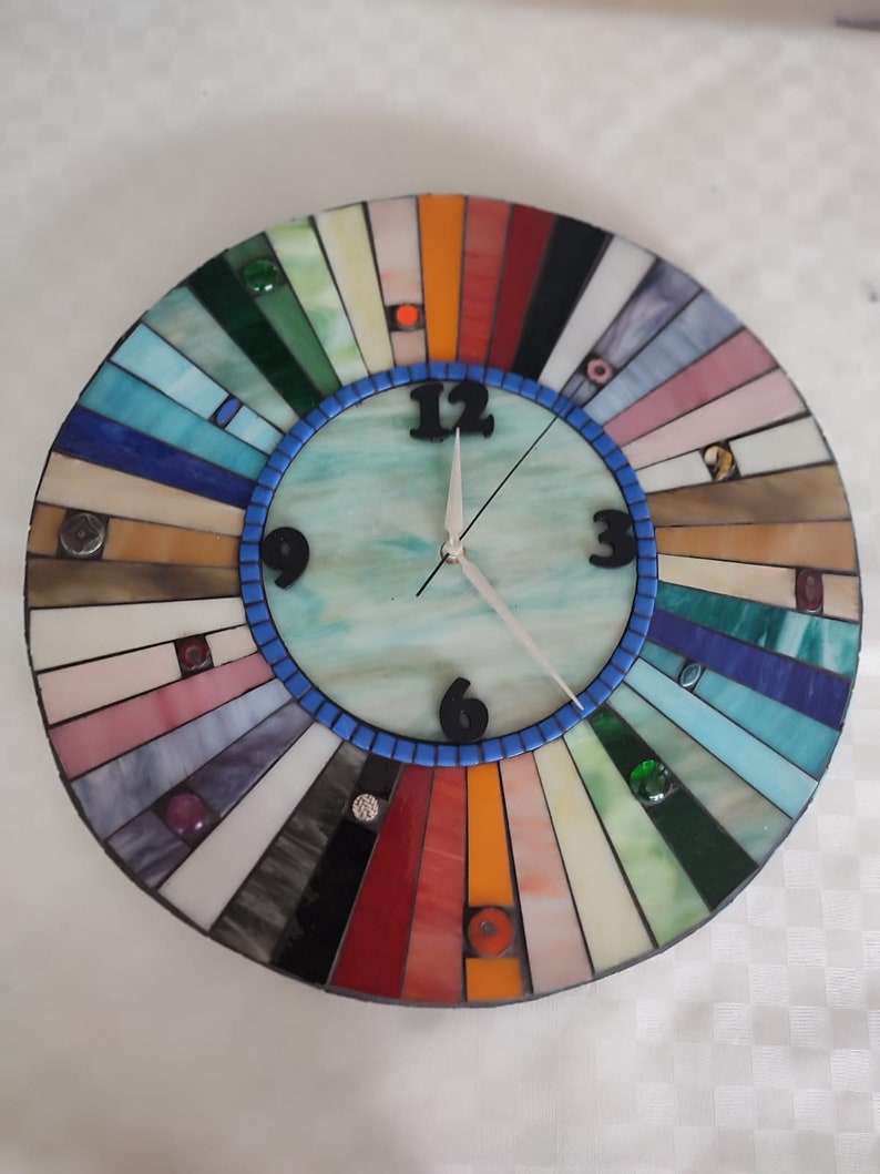 Handmade Mosaic Wall Clock, Zen Design - Etsy