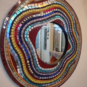Mosaic  Mirror,Custom,Round Mosaic Mirror WallArt,handicraft