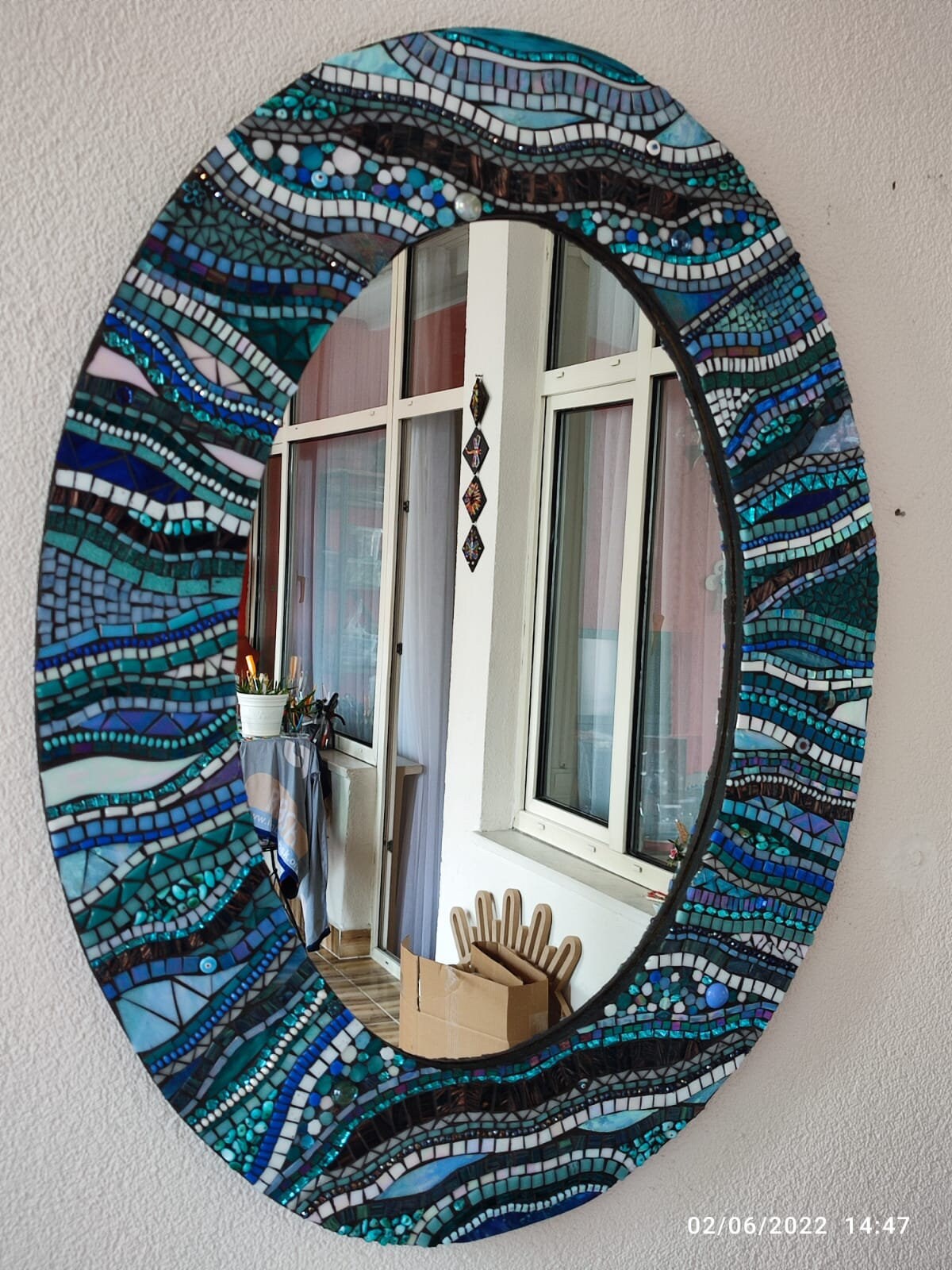 Oval Mosaic Mirror Wall Decor - Etsy