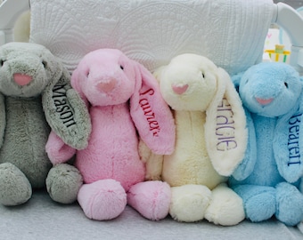 Monogrammed Bunny, Personalized Baby Gift, Monogram Stuffed Animal, Monogrammed Bunny Rabbit, Baby Easter Gift, Easter Baby Bunny