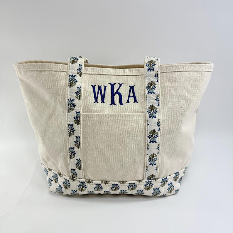Monogrammed Wedding Tote Bag, Monogram Embroidered Bag, Personalized Bridal Tote, Monogrammed Tote Bag For Women, Bridal Party Tote Bag image 14