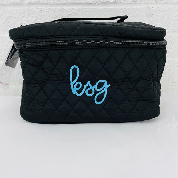 Monogram Train Case, Monogrammed Cosmetic Bag, Personalized Make Up Bag, Custom Cosmetic Bag, Monogrammed Travel Bag, Bridal Gift