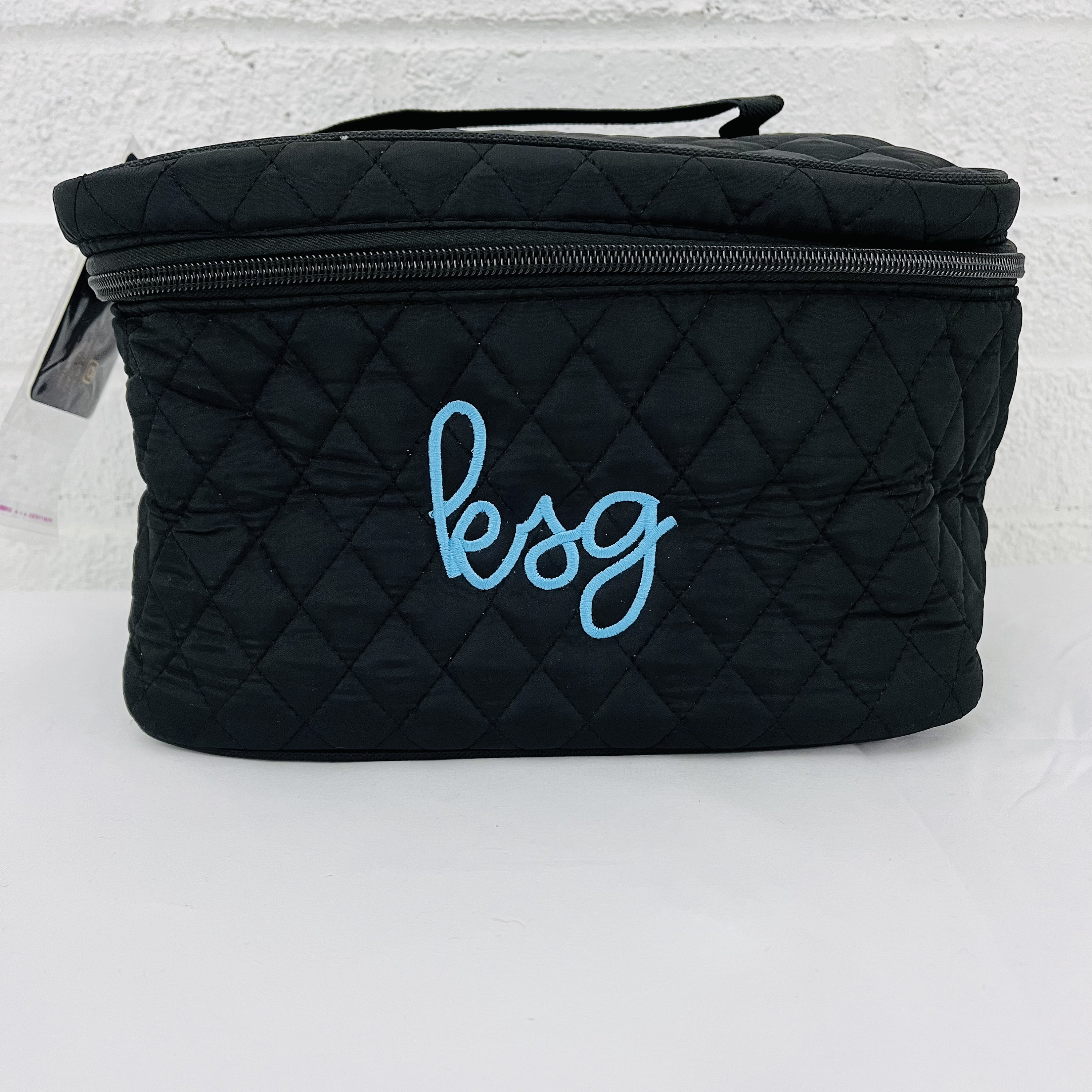 Monogram Train Case Monogrammed Cosmetic Bag Personalized Etsy