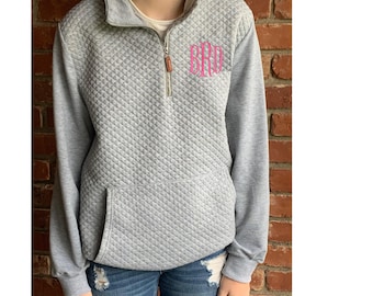Monogram Sweatshirt, Monogram Pullover, Monogram Quarter Zip, Quarter Zip Pullover, Quarter Zip Sweatshirt, Sweatshirt For Her, Monogram
