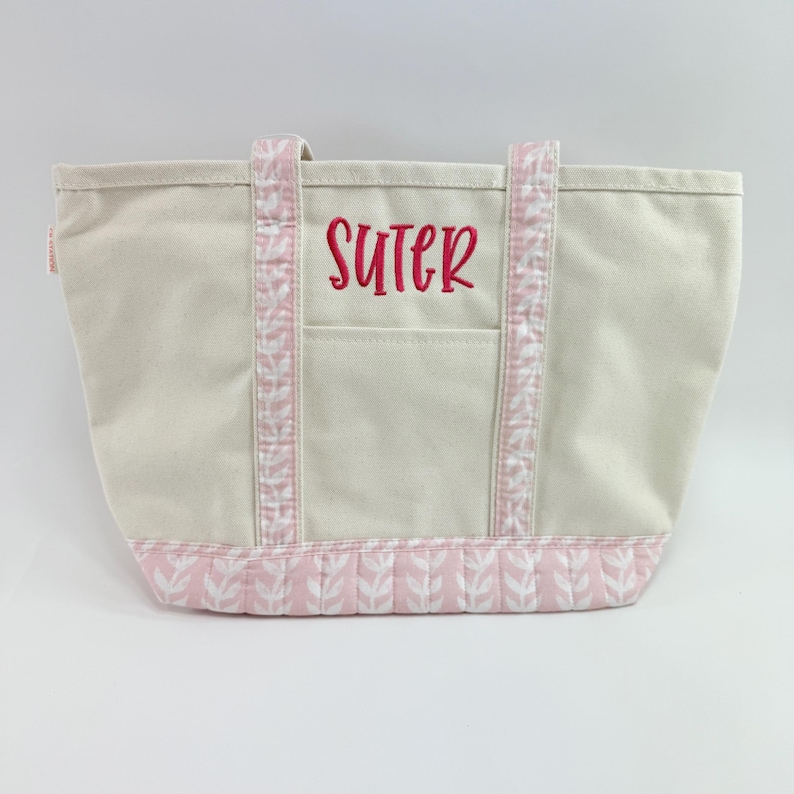 Monogrammed Wedding Tote Bag, Monogram Embroidered Bag, Personalized Bridal Tote, Monogrammed Tote Bag For Women, Bridal Party Tote Bag image 4