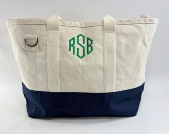 Monogrammed Embroidered Bag, Personalized Tote, Monogrammed Tote Bag For Women, Monogram Canvas Tote Bag