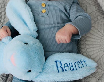 Monogrammed Bunny, Personalized Baby Gift, Monogram Stuffed Animal, Monogrammed Bunny Rabbit, Baby Easter Gift, Easter Baby Bunny