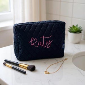 Monogram Cosmetic Case, Monogrammed Cosmetic Bag, Personalized Make Up Bag, Custom Cosmetic Bag, Monogrammed Travel Bag, Bridal Gift