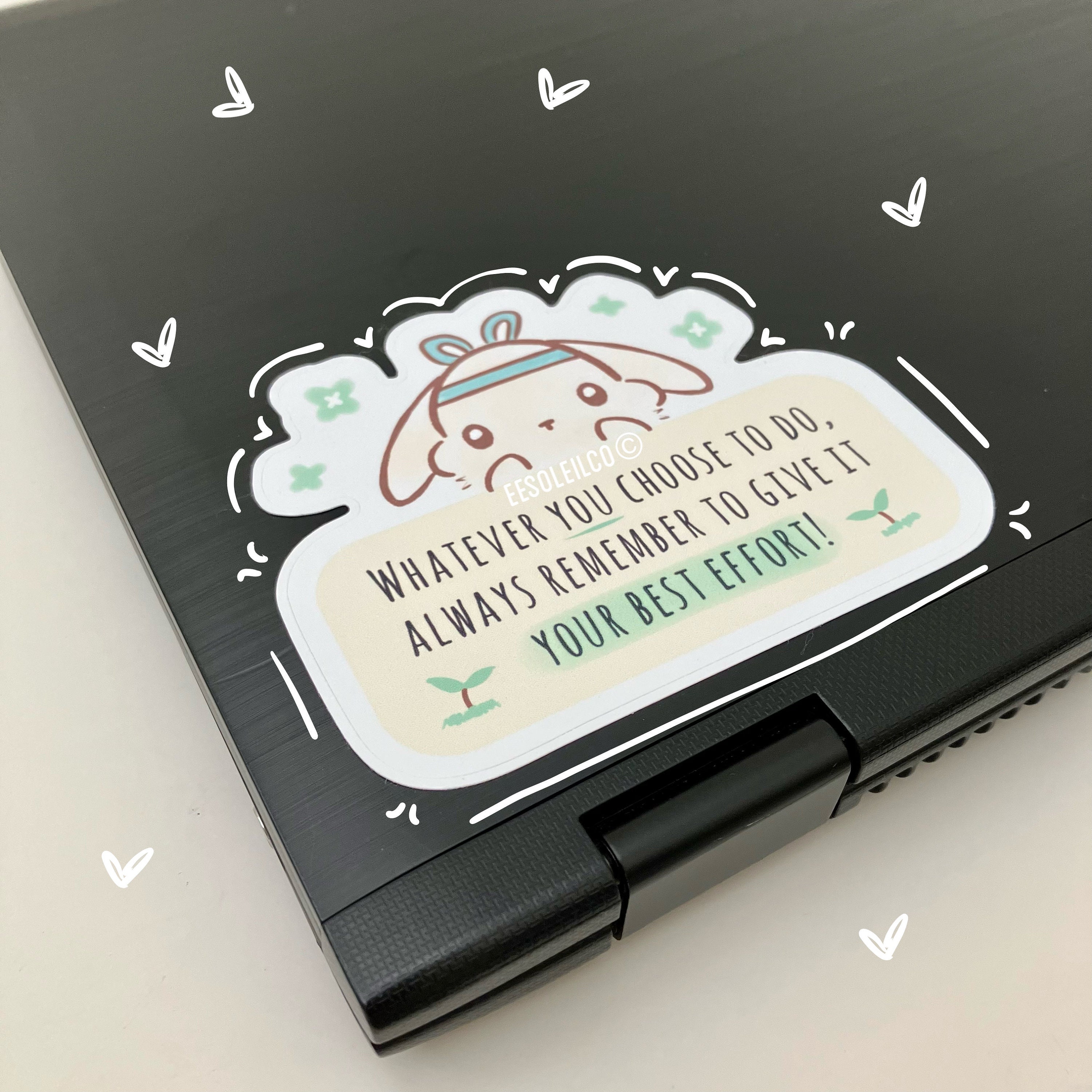 Robby Rabbit Label Sticker For Notebook Kawaii Rabbit Mascot Vinyl Sticker // Laptop Decals, Journals ...