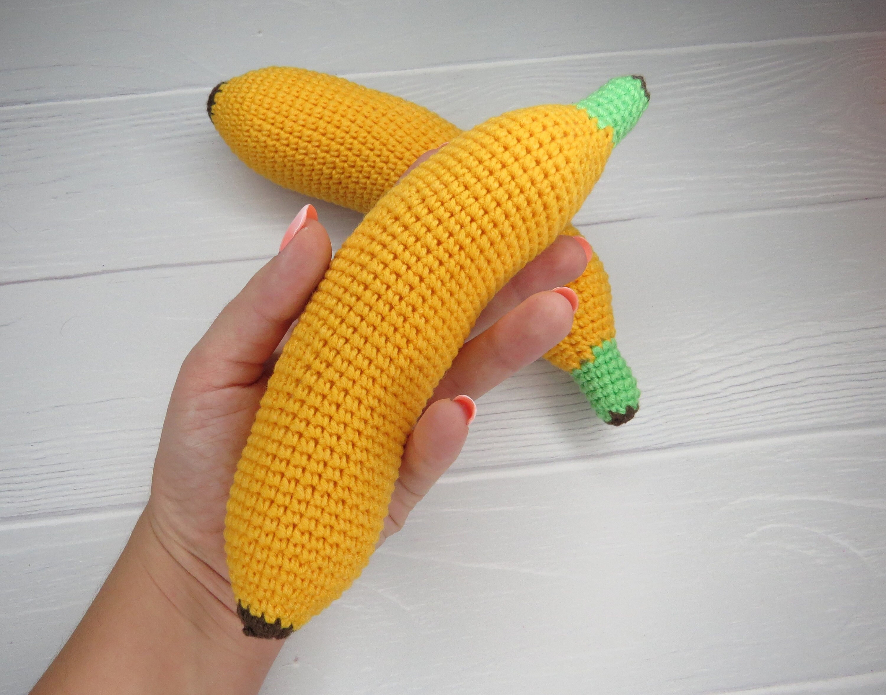 Crochet pattern banana Amigurumi pattern Play Food realistic | Etsy