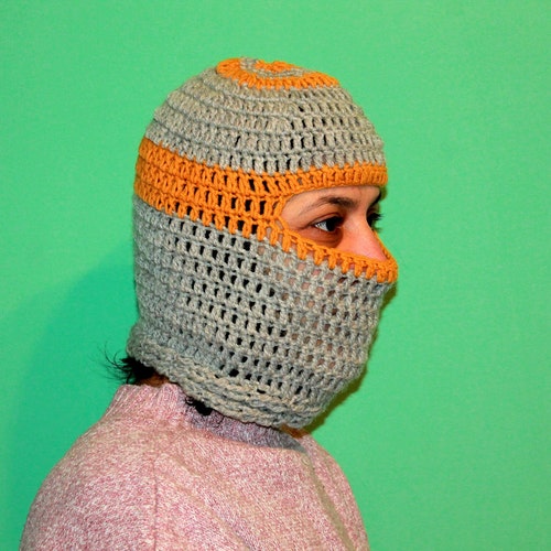 Hand Knitted Balaclava Winter Hat Face Mask Etsy
