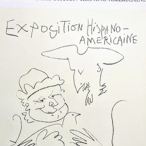 1957 Pablo Picasso-lithografie - expositie Galerie Henri Tronche poster kunstformaat ca. 14 x 10 inch