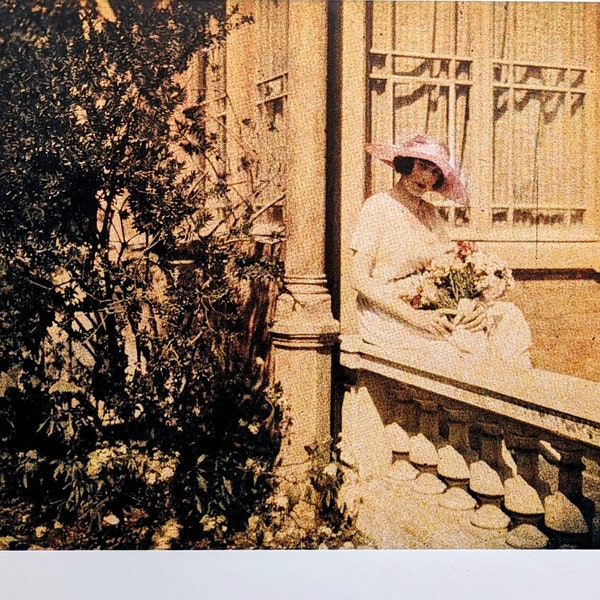 1980 J.H. Lartigue Autochromes Bibi in Nice 1921 -  Sheet Size Approx. 10.75 x 9.5 Inches