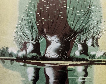 1963 Willow E. Mcknight Kauffer 1932 Original Vintage Print - London Transport  - Wall Décor