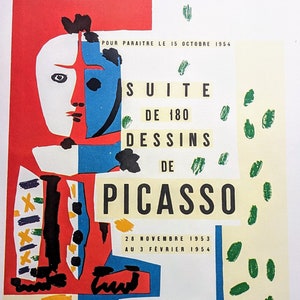1957 Pablo Picasso Lithograph -  Exposition Vallauris Poster Art Size Approx. 14 x 10 inches