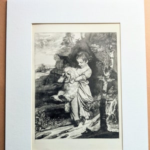 1898 Miss Cholmondeley 1768  Original Antique Print - Mezzotint  - Portrait - Engraving - Mounted & Matted - Wall Décor