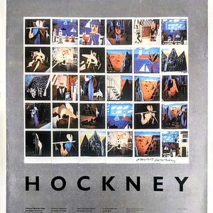 1987 David Hockney &quot;Painting and Sculpting The Stage, Composite Polaroid  &quot;  Hockney paints The Stage Art gallery of Ontario 1984