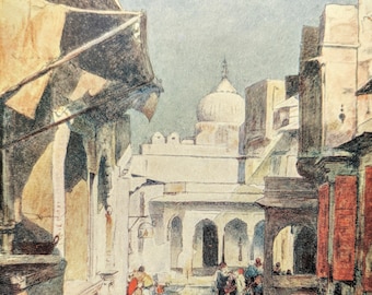 1905 Jaipur Vintage Print - Antique - Town, City & Village life in India