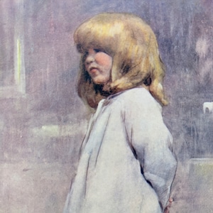 1904 Going to Bed England Original Vintage Print - World&#39;s Children - Portrait - Antique - Mounted and Matted
