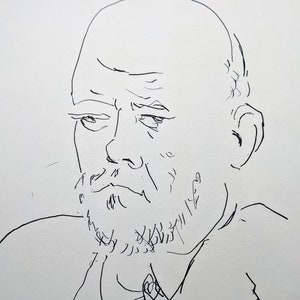 1956 Pablo Picasso, Portrait of Vollard III. Etching. [1937].  1950&#39;s Original Vintage Print